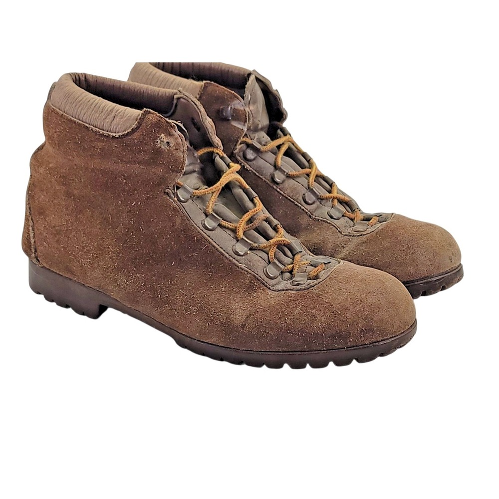 Dunham's Tyroleans Women's Mountaineering Boots Brown Leather Size‎ 8.5 Italy